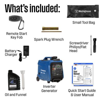 Image showing  4,000/3,300-Watt Gasoline Powered Portable Inverter Generator, Remote Start, CO Sensor