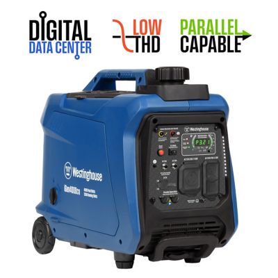 Westinghouse 4,000/3,300-Watt Gasoline Powered Portable Inverter Generator, Recoil Start, CO Sensor