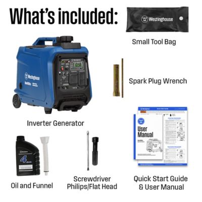 Image showing  4,000/3,300-Watt Gasoline Powered Portable Inverter Generator, Recoil Start, CO Sensor