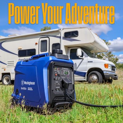 Image showing  4,000/3,300-Watt Gasoline Powered Portable Inverter Generator, Recoil Start, CO Sensor