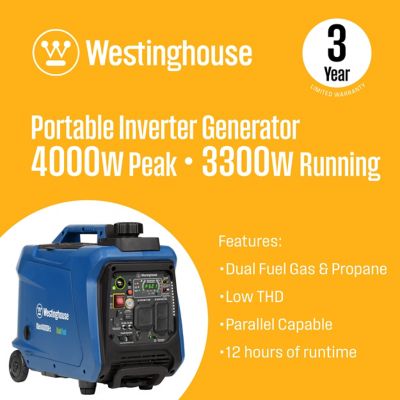 Image showing  4,000/3,300-Watt Dual-Fuel Portable Inverter Generator, Remote Start, CO Sensor