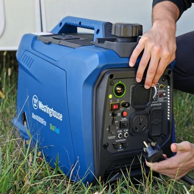 Image showing 6 th Westinghouse 4,000/3,300-Watt Dual-Fuel Portable Inverter Generator, Recoil Start, CO Sensor