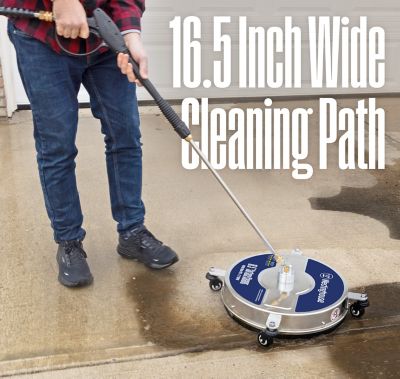 Image showing  16.5 in. Stainless Steel Surface Cleaner for Pressure Washers, 1/4 in. Quick-Connect