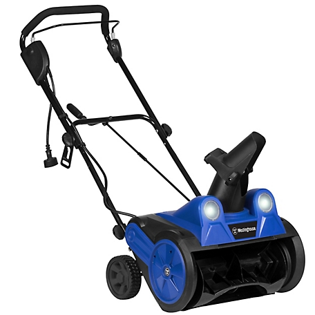 Westinghouse WSnow18c Walk Behind Corded Electric Snow Thrower with Dual LED Lights, 18 in. Wide, 15 Amp Engine