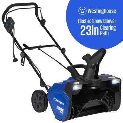 Westinghouse WSnow23c Walk Behind Corded Electric Snow Blower with Dual LED Lights, 23 in. Wide, 15 Amp