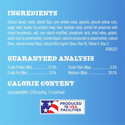 Image showing  Filet Mignon Flavor Steak Shaped Treats for Dogs - 4 oz. Pouch