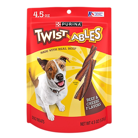 Purina Twistables Beef and Cheese Flavor Treats for Dogs 4.5 oz.