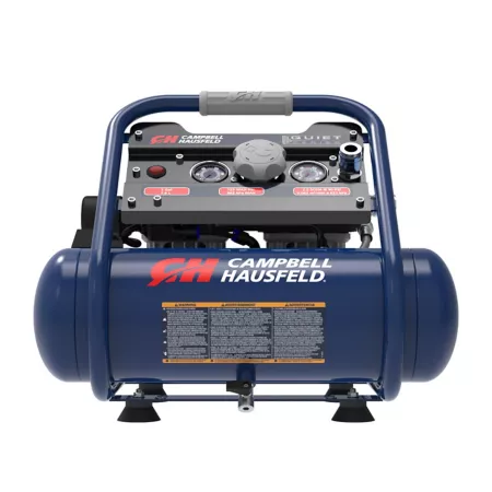 Campbell Hausfeld Quiet Single-Stage Air Compressor 2 HP 2 Gal 125 PSI Electric Oil-Free Port MAX 2.2 SCFM at 90 PSI 3.2 SCFM at 40 PSI Portable Air Compressors