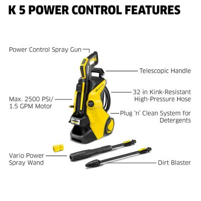 Image showing  K 5 Power Control -2000 PSI 1.3 GPM, 2500 MAX PSI Electric PW