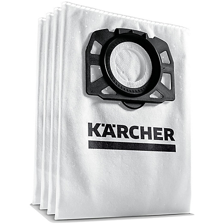 Karcher 4 Pack of Fleece Filter Bags for Karcher WD 4 - WD 6