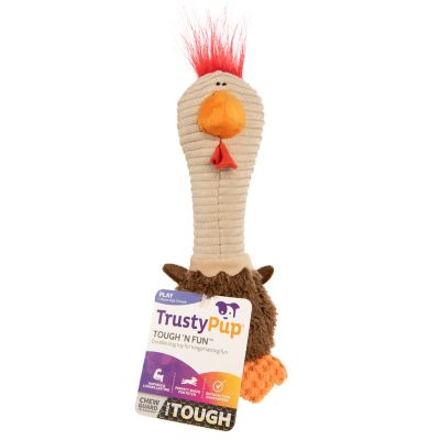 TrustyPup Rowdy Rooster Squeaky Chew, Small