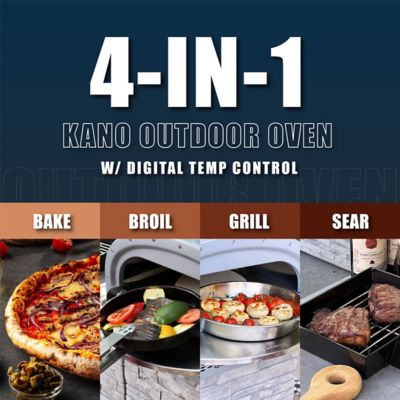 Image showing 5 th Prokan KANO 16 in. 4-in-1 Propane Outdoor Oven with Digital Temp Control