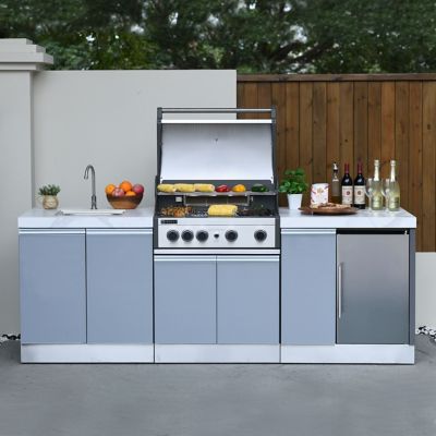 Image showing  94 in. Bespoke 5B Modular Outdoor Kitchen in Matt Gray