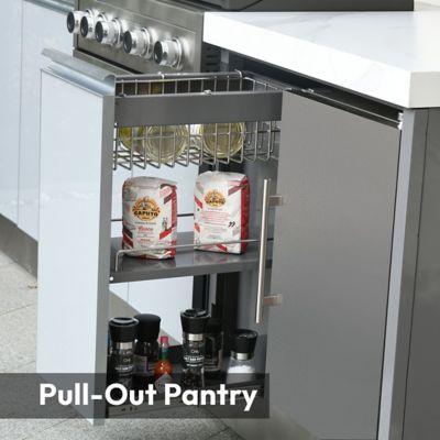 Image showing 7 th Prokan 94 in. Bespoke 5B Modular Outdoor Kitchen in Matt Gray