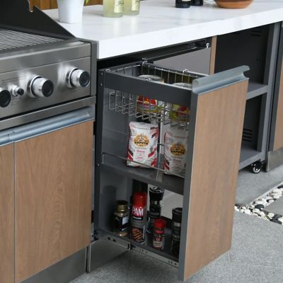 Image showing 8 th Prokan 94 in. Bespoke 5B Modular Outdoor Kitchen in Wood Pattern