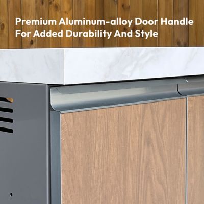 Image showing 9 th Prokan 94 in. Bespoke 5B Modular Outdoor Kitchen in Wood Pattern