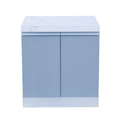 Prokan Side Cabinet with Gray Glass Panels