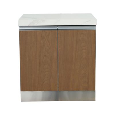 Prokan Side Cabinet with Wood Pattern Panels