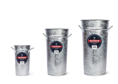 Image showing  Galvanized Hot Dipped Steel French Vase Flower Pot