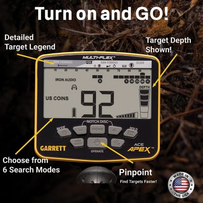 Image showing  ACE APEX Metal Detector with MS-3 Z-Lynk Wireless Headphones
