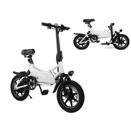 GoPowerBike Go Spyder Electric Bike - Foldable 350W Motor 14" Tires 36V rechargeable battery - White Electric Bikes