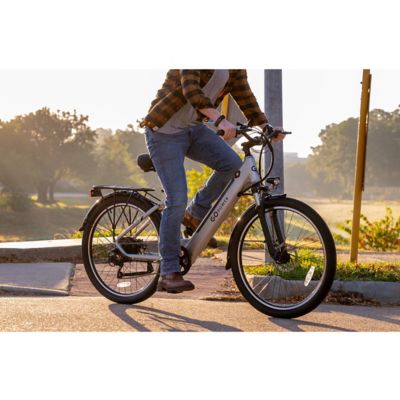 Image showing 5 th GoPowerBike GoVelo Electric Bike - 750W motor, 26 in. Tires, Removeable & Rechargeable 48V Battery - Silver