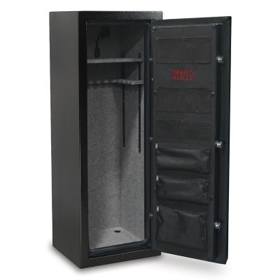 Image showing  18 Gun 6.07 cu. ft. Electronic/Key Lock Preserve Fire and Waterproof Gun Safe, Black Textured Gloss