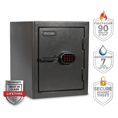 Sanctuary 2.2 cu. ft. Electronic Lock Diamond Fireproof/Waterproof Home & Office Safe, Dark Gray Hammertone Finish