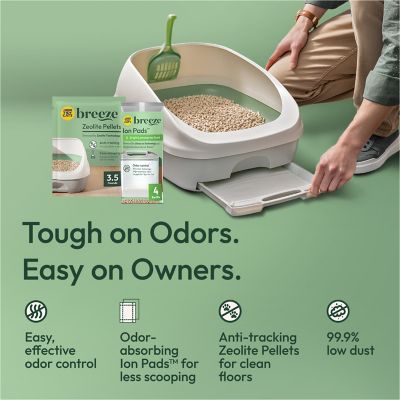 Image showing 6 th Purina Tidy Cats Breeze Enhanced Non-Clumping Pelleted Cat Litter, Multi-Cat, 7 lb. Bag