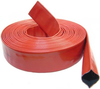 Abbott Rubber 1-1/2 ID x 100 ft. Red Heavy-Duty PVC Pump Discharge Hose, TA3703002