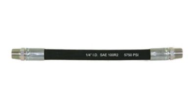 Abbott Rubber 1/4 ID x 18 in. Hydraulic Hose Assembly 5750# with 1/4 in. NPTF Male Ends