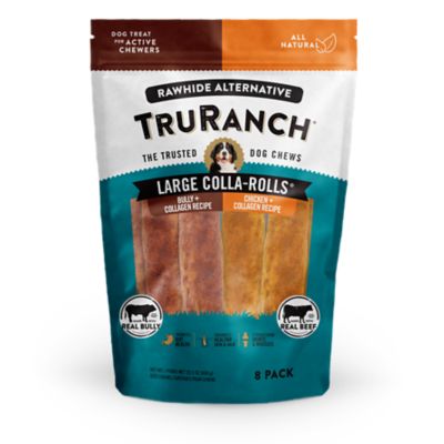 TruRanch Large Collagen Rolls 8 ct. Value Pack - Chicken and Bully flavor