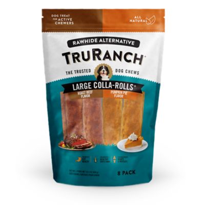 TruRanch Large Collagen Rolls 8 ct. Value Pack - Roast Beef and Pumpkin Pie flavor