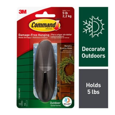 3M Command Outdoor Metallic Hook