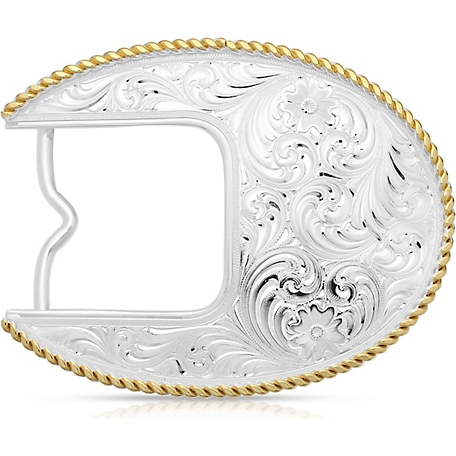 Montana Silversmiths Elevated Classic Oval Belt Buckle, 51510NF