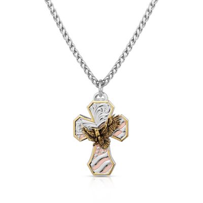 Montana Silversmiths High Praise American Made Cross Necklace, AMNC5675