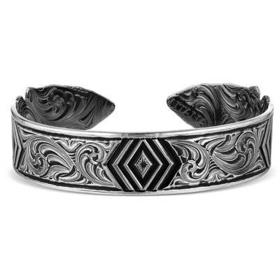 Montana Silversmiths Men's Old West Arrowhead Brass Cuff Bracelet