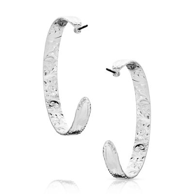 Image showing  Timeless Elegance Chiseled Hoop Earrings, ER5663