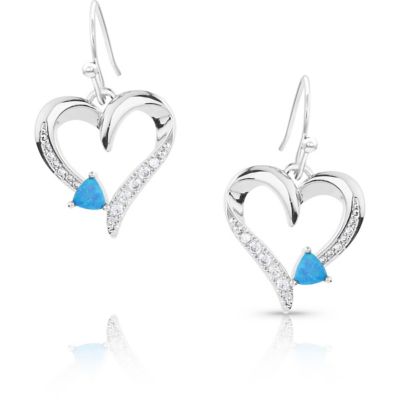 Montana Silversmiths Love Everlasting Opal Crystal Earrings, ER5708