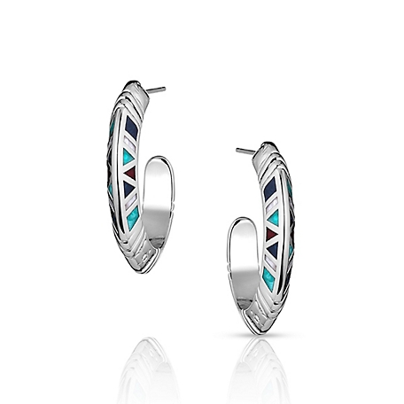 Montana Silversmiths Hidden Mosaic Hoop Earrings, ER5794