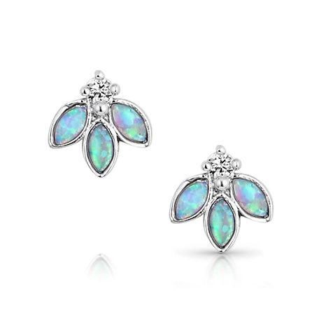 Montana Silversmiths Untamed Floral Opal Crystal Earrings, ER5801