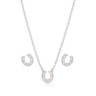 Montana Silversmiths Delicate Glamour Horseshoe Jewelry Set