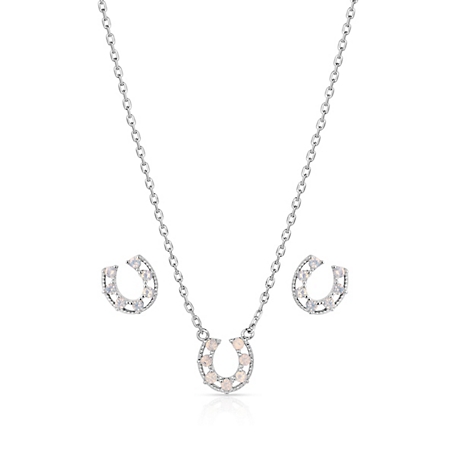 Montana Silversmiths Delicate Glamour Horseshoe Jewelry Set