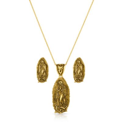 Montana Silversmiths Lady Of Guadalupe Jewelry Set