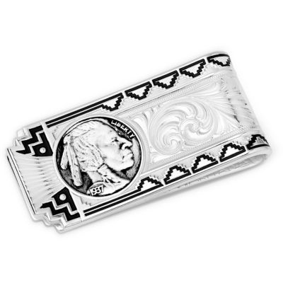 Image showing  Buffalo Nickel Southwestern Money Clip