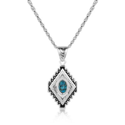 Montana Silversmiths Diamond Of The West Turquoise Necklace, NC5661