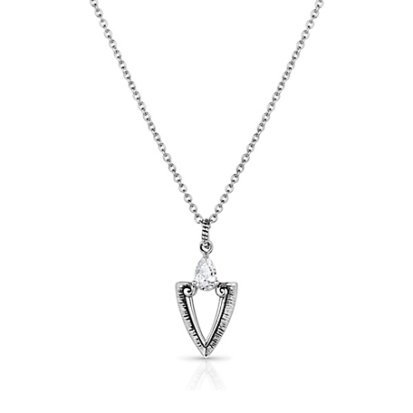 Montana Silversmiths Guided Purpose Crystal Arrowhead Necklace, NC5773