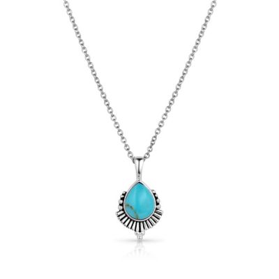 Montana Silversmiths Simple Flourish Turquoise Necklace, NC5774