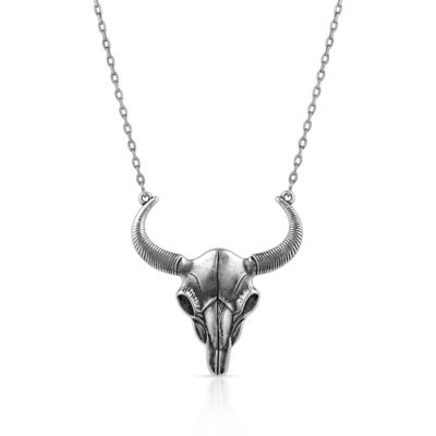 Montana Silversmiths Buffalo Skull Necklace, NC5790