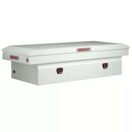 Weather Guard 72 in x 20 in White Steel Full-Size Crossover Truck Tool Box Crossover Truck Tool Boxes